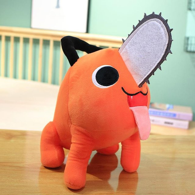 Kidsly Chainsaw Man Orange Hund, Plüschtier, ab 14 Jahren - Bild 1