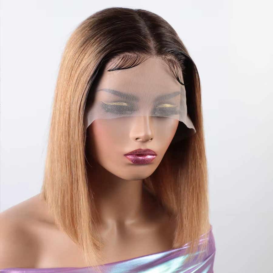 Lekker Perücke, blonde Bob-Frisur, 100 % Echthaar, Damen - Bild 2