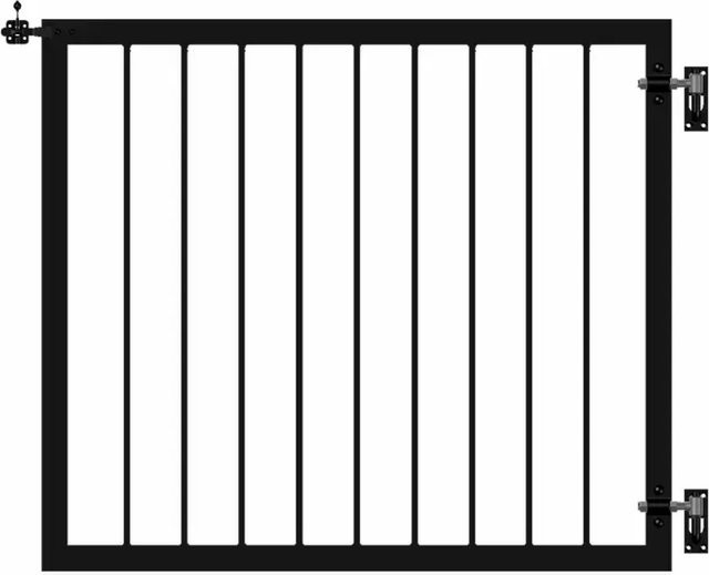Tor Basic Single Gate aus Stahl in Schwarz, Breite: 100 cm, Höhe: 85 cm - Bild 1
