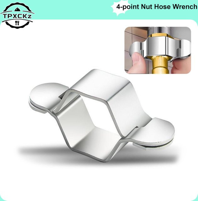 HUXUAN Metall Wasserhahn Sechskant Mutter Spanner Reparatur Werkzeug in Silber - Bild 1