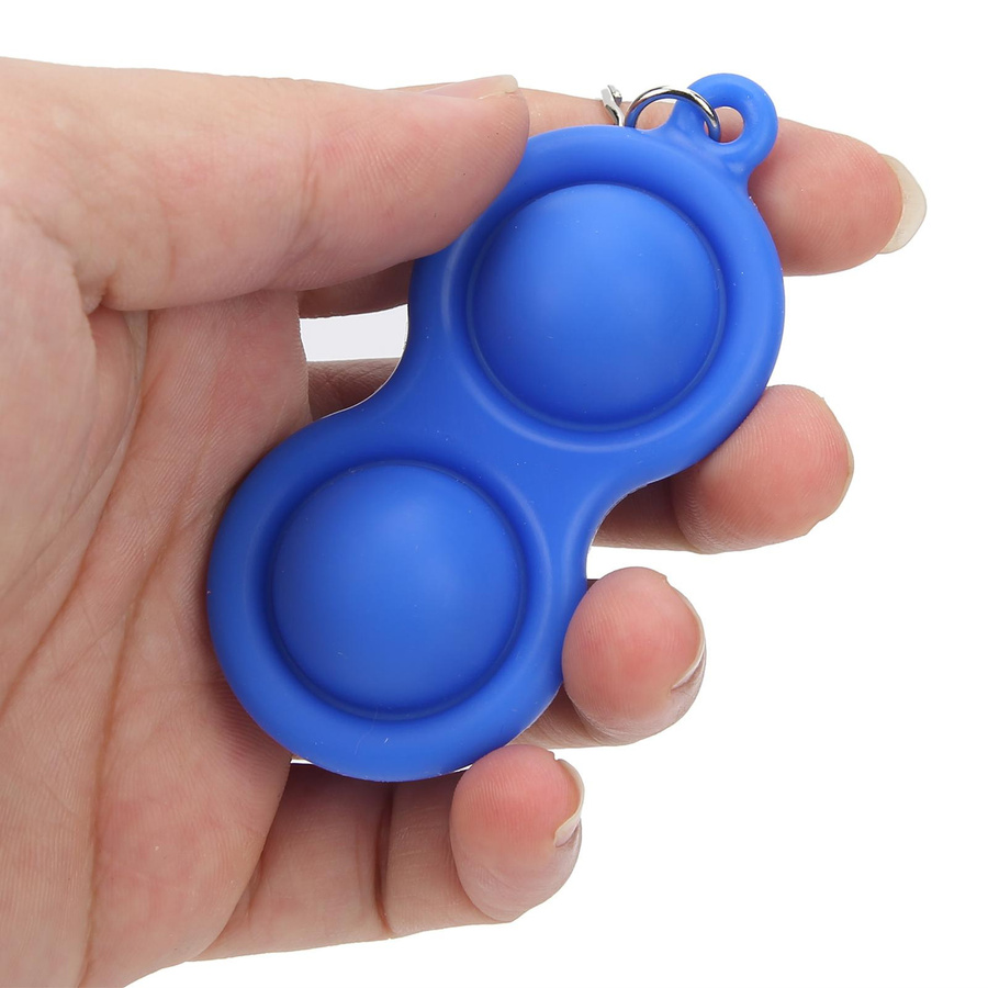 CosyHome Push Bubble Schlüsselanhänger Stressabbau Sensorisches Puzzle Spielzeug Blau - Bild 3