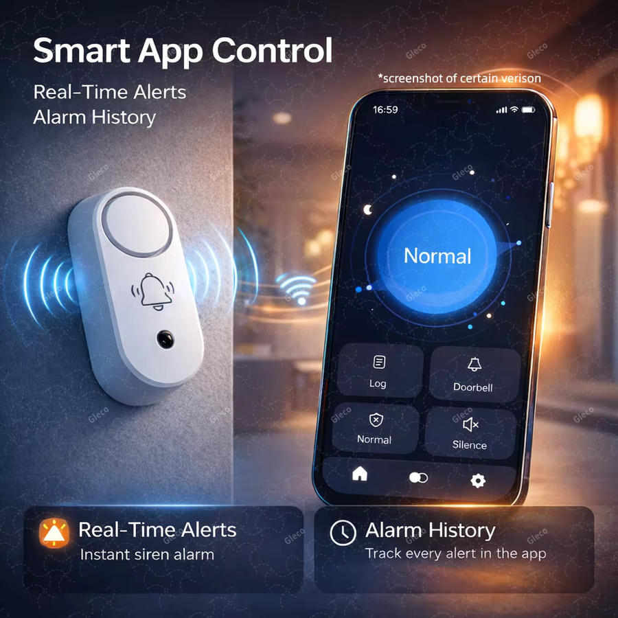 Coolo Zigbee Smart Siren Alarm Sensor mit Vibrationserkennung, 110 dB akustischer Alarm, Weiß, für TUYA 22M Home Security - Bild 3