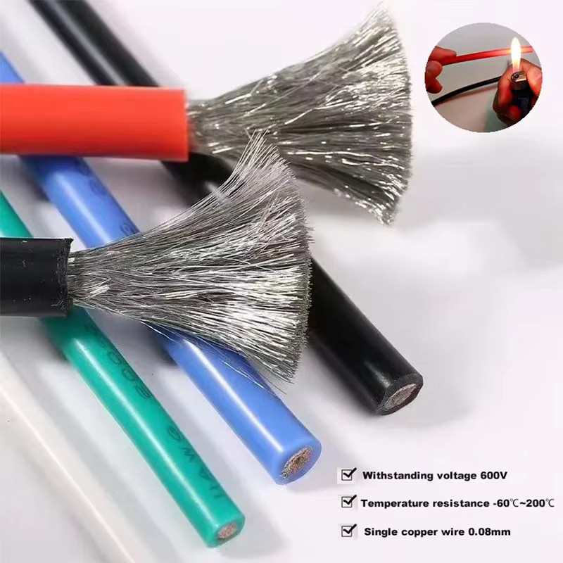 Bytebattle Silikon-Drahtkabel aus verzinntem Kupfer, rot, flexibler DIY-Verbindungsdraht für Automobile und Heimelektronik - Bild 3