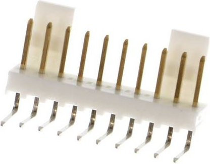 Molex Einbau-Stiftleiste Standard mit 10 Polen und 2,54 mm Rastermaß in Gold - Bild 1