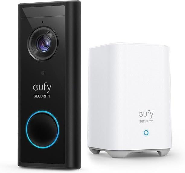 eufy Video Doorbell Battery Set 2K Videotürklingel mit HomeBase Schwarz - Bild 1