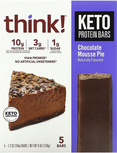Denken! Keto Proteinriegel Schokoladenmousse-Kuchen 5 x 34 g - Bild 1