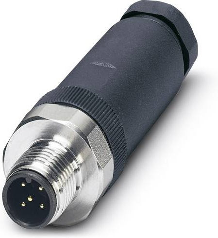 Phoenix Contact 1553190 Sensor-Aktor-Steckverbinder M12 Stecker gerade unkonfektioniert 5-polig in Schwarz - Bild 1