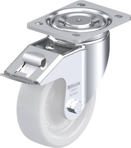 Blickle Lenkrolle LH-SPO 150G-FI mit Feststeller in Silber, Rad-Durchmesser: 15 cm, Tragfähigkeit: 800 kg - Bild 1
