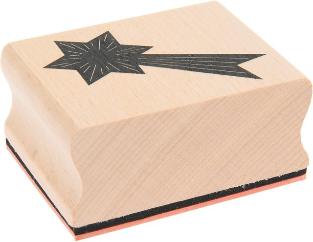 Rico Design Paper Poetry Stempel Put a Bow on It Sternschnuppe aus Holz - Bild 1