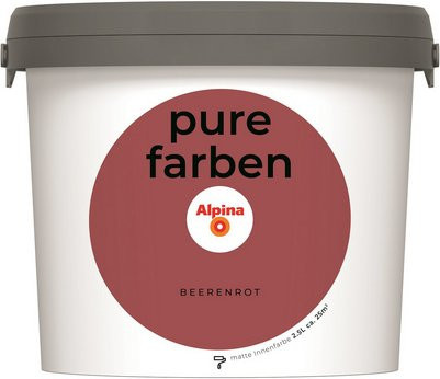 Alpina Wandfarbe Pure Farben Beerenrot matt 2,5 l - Bild 1