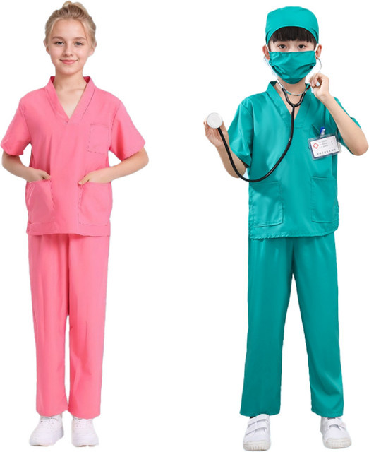 Arzt-Uniform-Set, medizinisches Kostüm, 6-teiliges Set, Grün - Bild 1