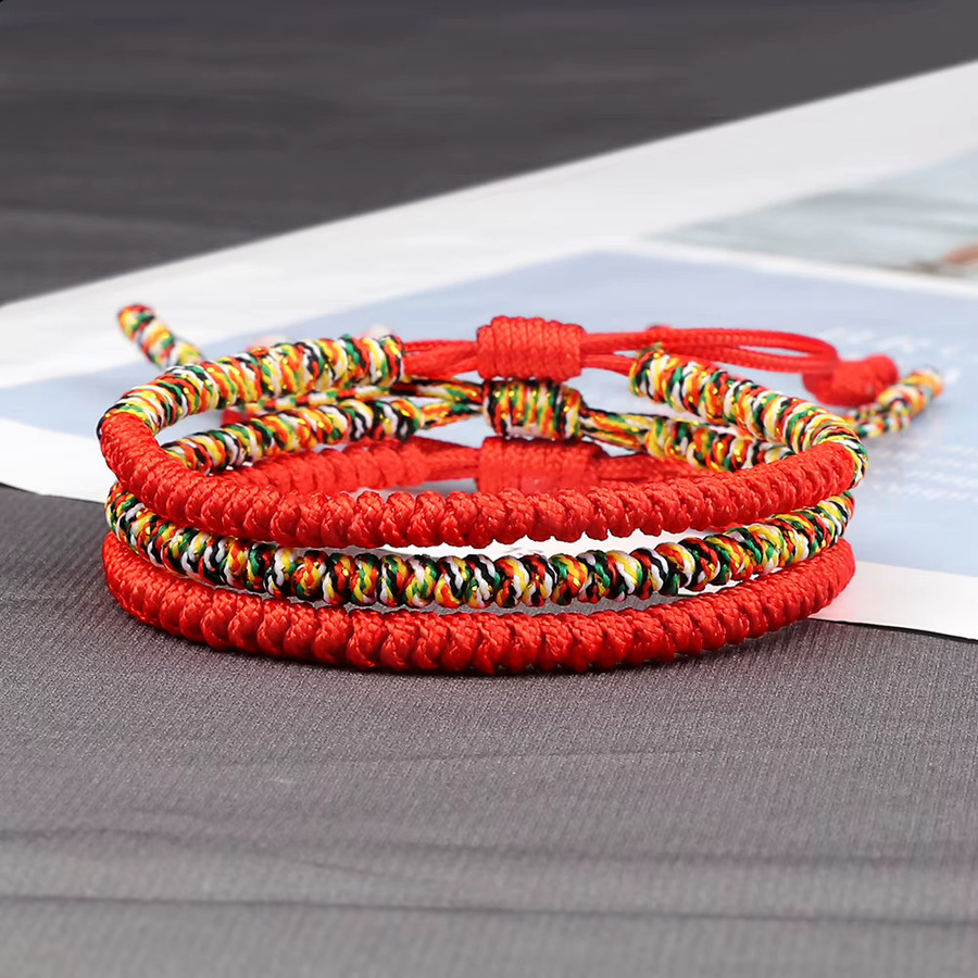 Reliatonny Armband Set, geflochten, Schwarz, Rot, Faden, Unisex - Bild 2