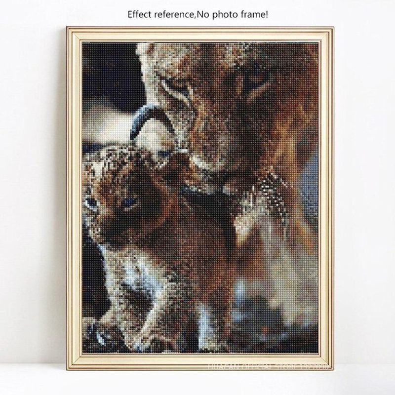 FIYO Diamantmosaik Tiger Diamond Painting Set, mehrfarbig, B: 30 cm x H: 20 cm - Bild 1