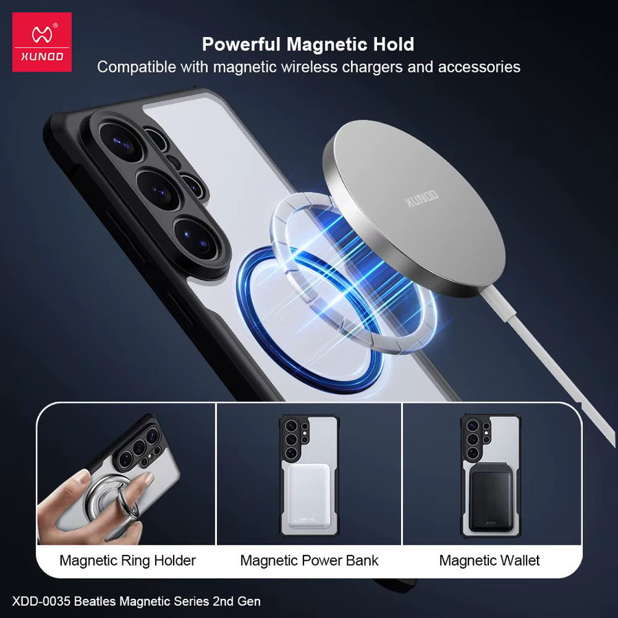 Xundd Magnetring-Hülle für Samsung Galaxy S25, S26 Ultra und S26 Plus mit Kameraschutz, Airbag Stoßfester Schale und 360 Grad Schutz sowie Spin-Halter - Bild 5