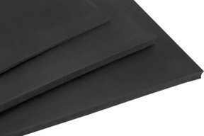 Klinger Gummi-Platte SBR ohne Einlage, Farbe: Schwarz, B: 1400 cm, L: 10000 cm, Dicke: 0,2 cm - Bild 1