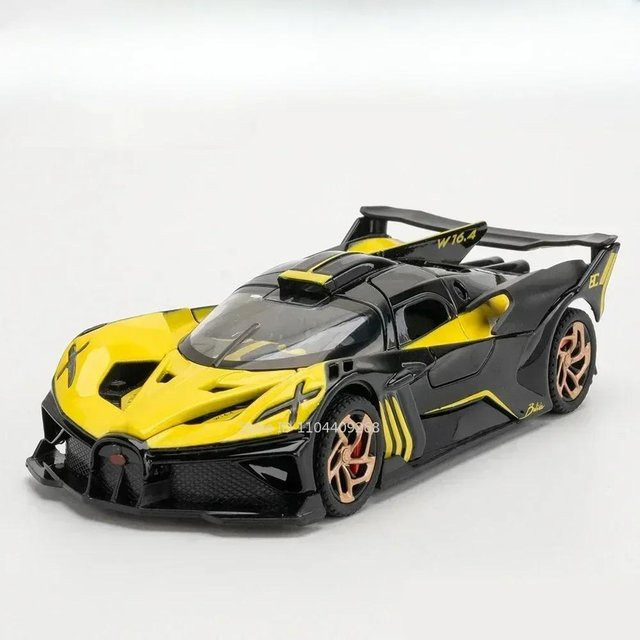 Linyi toy car La Voiture Noire Bolide Spielzeugmodellauto, 1:32 Skala, Metall, Musik und Licht, ab 14 Jahren - Bild 1