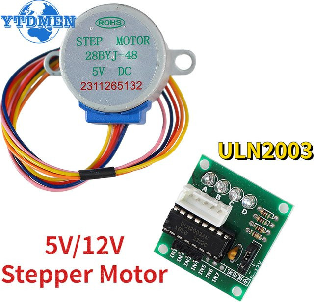 YTDMEN 28BYJ-48 Schrittmotor mit ULN2003 Treiber Testmodul für Arduino in Multicolor - Bild 1