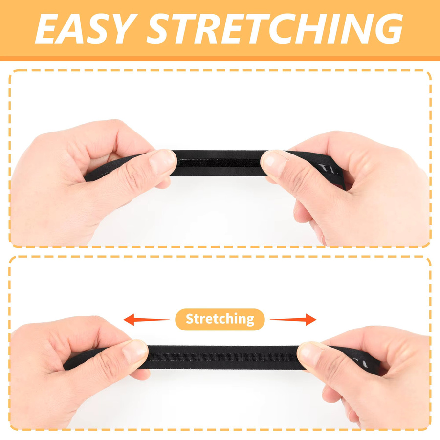 Elastisches Silikon-Gummiband in Schwarz für DIY-Kleidungszubehör und Haarschleifen - Bild 3