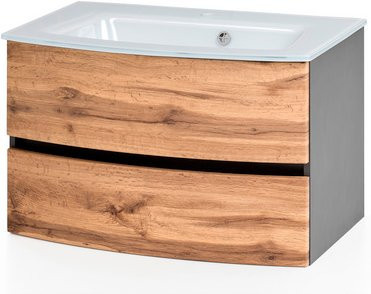 HELD MÖBEL Waschtisch Kopenhagen modern in Anthrazit, Bunt und Braun, B/H/T: 80 x 53 x 49 cm - Bild 1