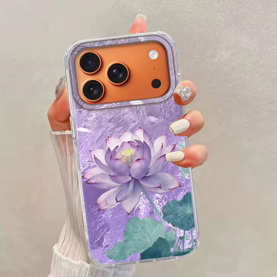 FunYudas Luxus Handyhülle Lila Lotusblüten für iPhone 17 Pro Max, 16, 15, 14, 13, 12 und SE - Bild 2