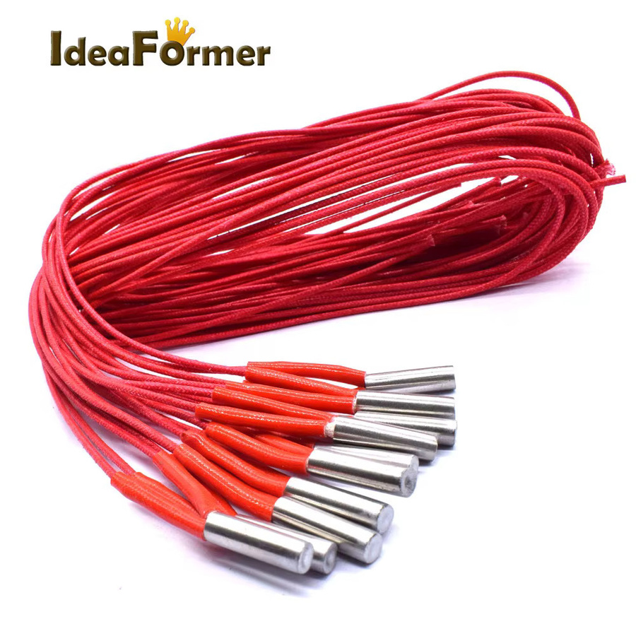 IdeaFormer 10er Set Heizpatronen für 3D-Drucker, 40W, 6 x 20 mm, 12V/24V, Rot - Bild 2