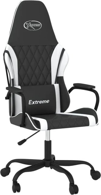 vidaXL Gaming-Stuhl Modell 7 in Schwarz und Weiß aus Kunstleder mit Armlehnen und 360-Grad-Drehfunktion - Bild 1