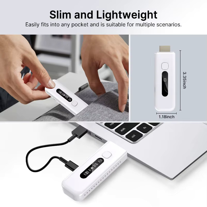 VIKEFON Drahtloser HDMI Extender Sender und Empfänger in Weiß für Full HD 1080P 60Hz mit 50m Reichweite zur Verbindung von PC, Projektor und Monitor - Bild 6