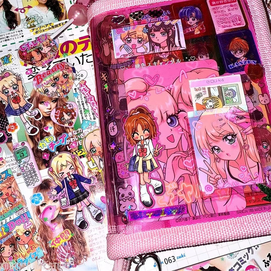 Showa JK Spice Aufkleber mit süßen Studenten Mädchen Motiven in Multicolour für Wasserflaschen, Laptops und Scrapbooking - Bild 3