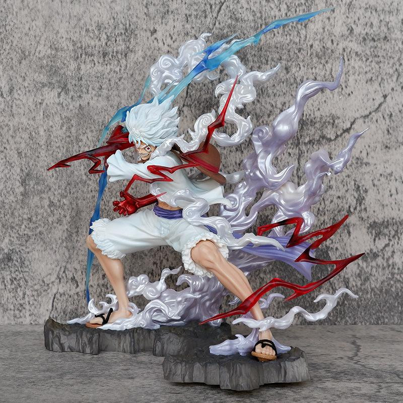 Fashnics One Piece Luffy Gear 5 Nika Statue Anime Figur 28cm - Bild 2