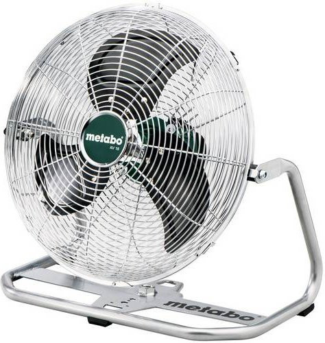 Metabo AV 18 Akku-Bodenventilator in Silber aus Metall und Gummi - Bild 1