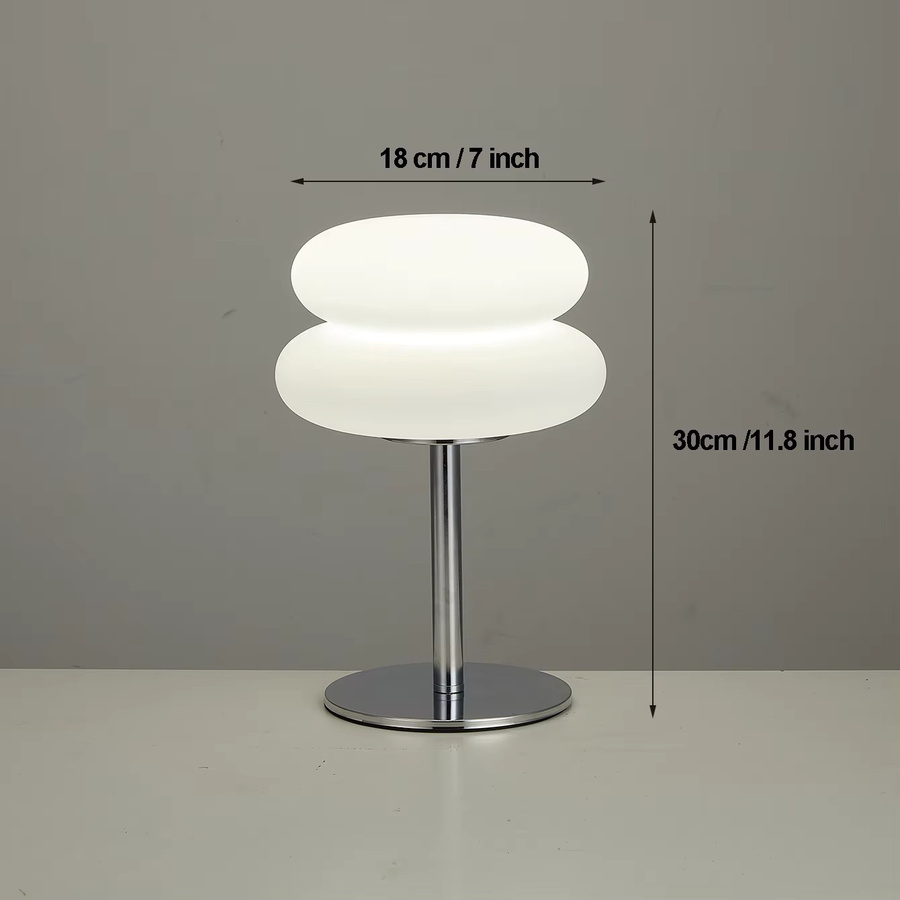 Topwinson Tischlampe in Beige mit USB-Anschluss, dimmbarer Touch-Funktion und dreifarbiger Lichtsteuerung für Schlafzimmer, Wohnzimmer und Home Office - Bild 2