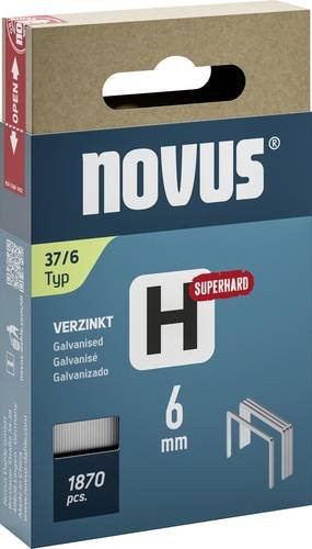 Novus Tools Feindrahtklammern Typ 37, silber, 1870 Stück, L x B: 6 mm x 10,6 mm - Bild 1