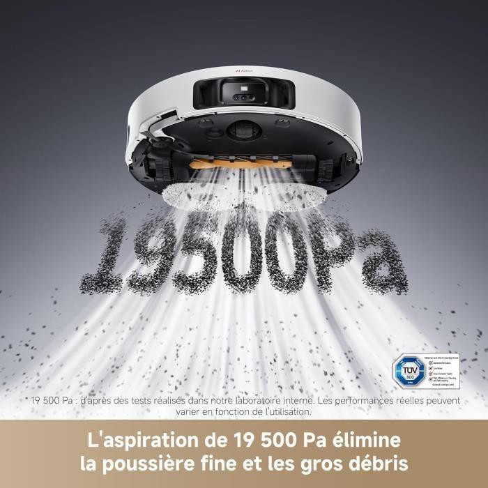 Dreame L50 Pro Ultra Saug- und Wischroboter mit automatischer Entleerstation und 19.500 Pa Saugkraft, Weiß - Bild 3