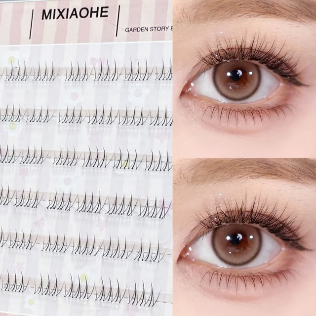 Mixiaohe Unterwimpern, 48 Bündel, Transparent, Natürlich - Bild 1