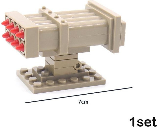 Yiran toy Raketenwerfer Militärwaffe Armee SWAT Bausteine Zubehör beige - Bild 1