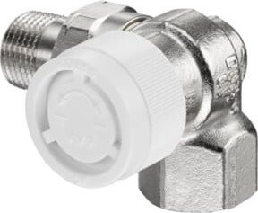 Oventrop Thermostatventil Baureihe AV 9 DN 15, Winkelventil rechts, Messing vernickelt, silber - Bild 1