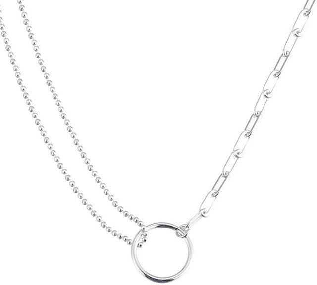 Lucky Star Jewelry Halskette, Kupfer, Silber, Perle, Damen, 45 cm - Bild 1