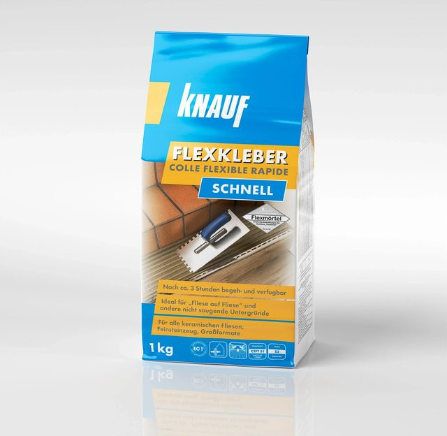 Knauf Flexkleber Schnell Grau 1 kg - Bild 1