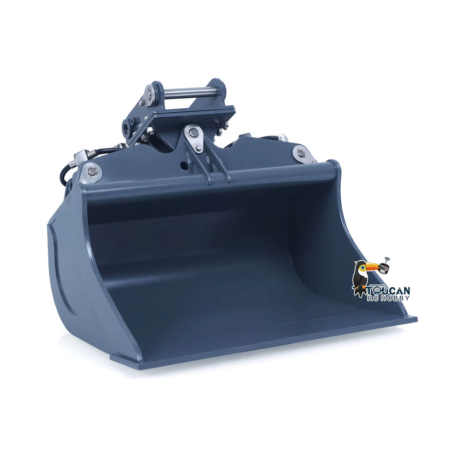 TOUCAN RC HOBBY Schräger Breiter Schaufelbagger, ferngesteuerter Hydraulikbagger, 1:14, Metall, Grau - Bild 2