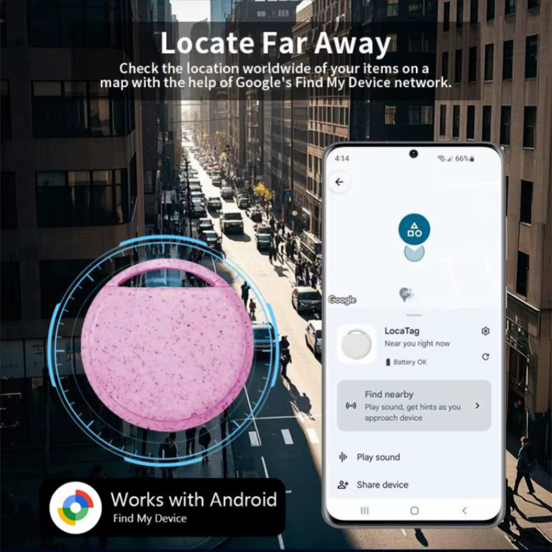 RSH Smart-Tag GPS Anti-Lost-Tracker für Android Google Find My, kohlenstoffarmes Material für Schlüssel, Haustiere und Koffer - Bild 4