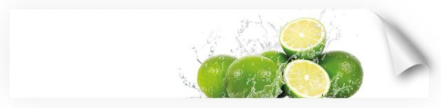 Myspotti Küchenrückwandfolie Aqua Limette Selbstklebend, Farbe: Green, B: 280 cm, H: 60 cm - Bild 1