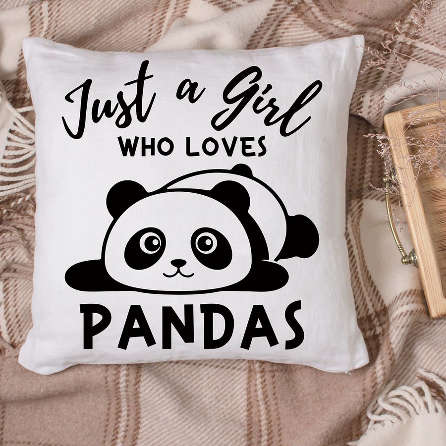 Kissenbezug mit Panda-Muster aus Polyester in Weiß, quadratisch, maschinenwaschbar - Bild 2