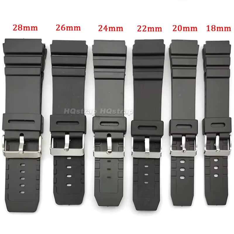 Casio Uhrenarmband Silikon, Schwarz, Unisex - Bild 3