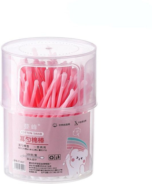 SuseratMe Wattestäbchen Einweg, rosa, 100 Stück, Unisex - Bild 1