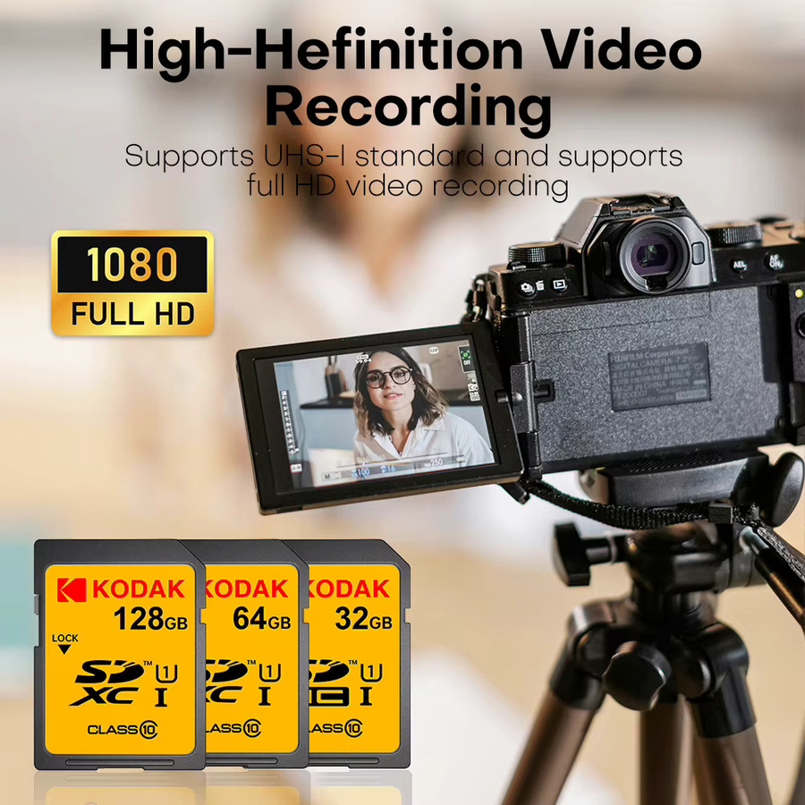 Kodak SDXC Speicherkarte Klasse 10 U1 V30 Hochgeschwindigkeits-Flashkarte für DSLR-Kameras mit 32 GB - Bild 2