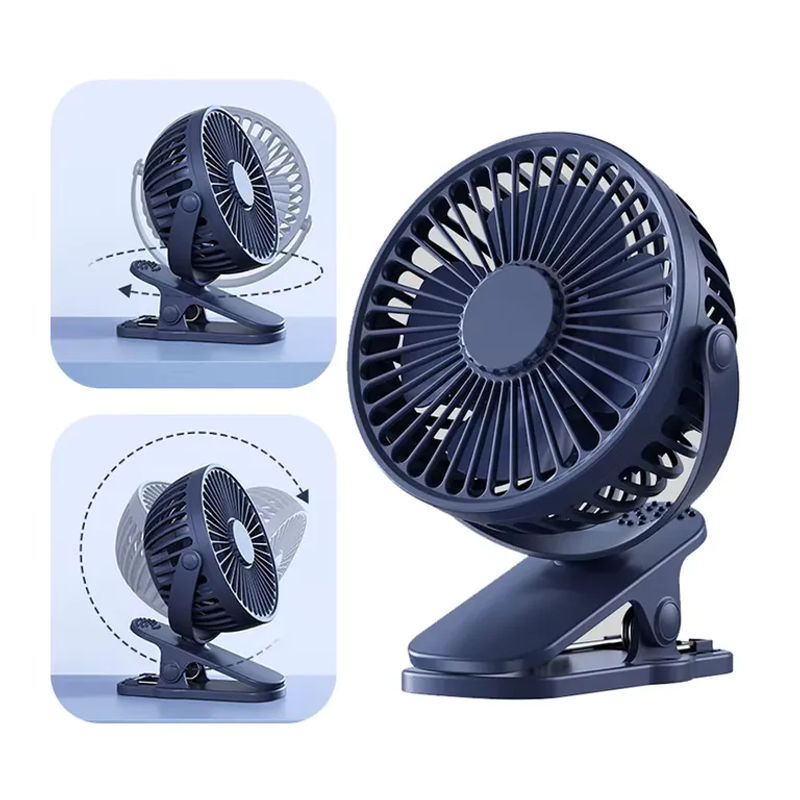 YTYIN Mini Clip-Ventilator in Weiß, wiederaufladbarer USB-Ventilator mit 3 Geschwindigkeiten und leiser Kühlfunktion für Zuhause, Büro und unterwegs - Bild 6