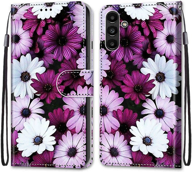 Luxuriöse bemalte Ledertasche als Schutzhülle für Samsung Galaxy A-Serie in Multicolour - Bild 1