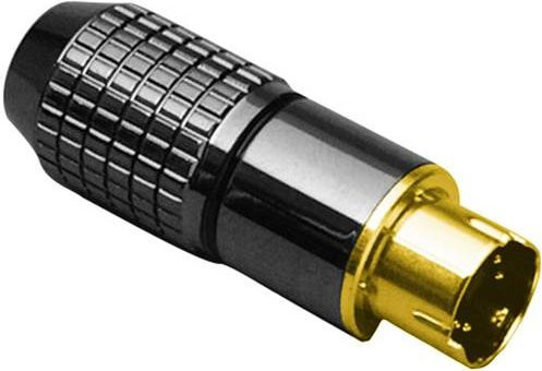 BKL Electronic Miniatur-DIN-Rundsteckverbinder Stecker gerade, 6 Polzahl, Schwarz - Bild 1