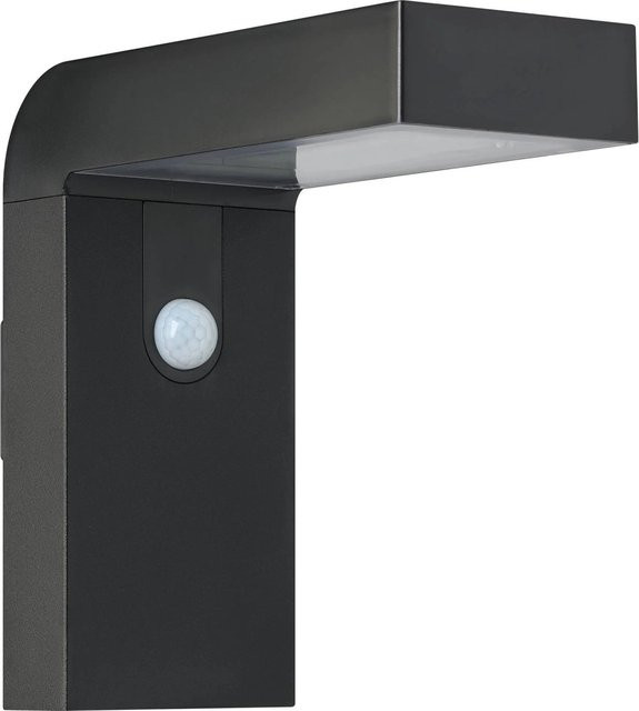 Eglo LED-Solar-Wandleuchte Baracconi in Schwarz mit Bewegungsmelder und Dämmerungssensor, B/H: 20 x 9 cm - Bild 1