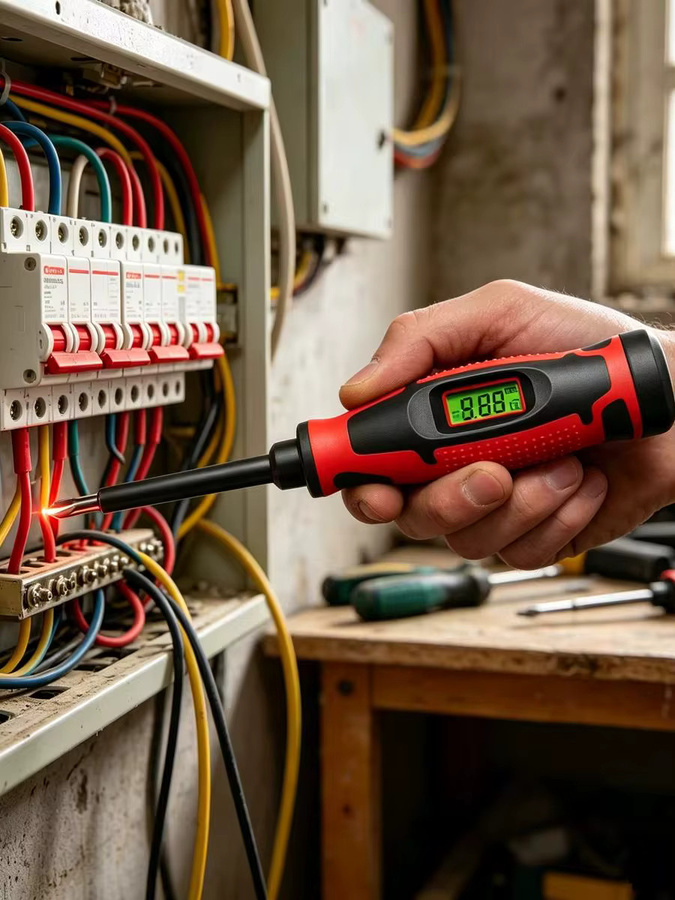 HABOTEST HT95ASL5 Digitaler Spannungsprüfer in Rot mit berührunglosem NCV-Detektor und Smart-Chip - Bild 4